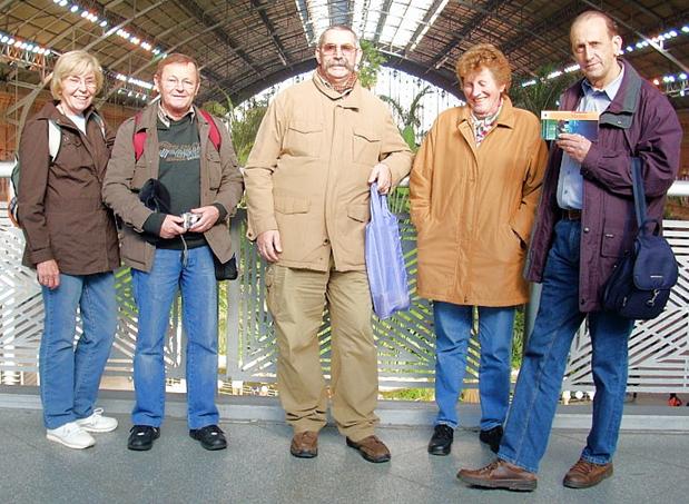 Urlaub Madrid - Bahnhof Madrid Atocha Karin, Horst, Helmut, Erika und Helmut (002)